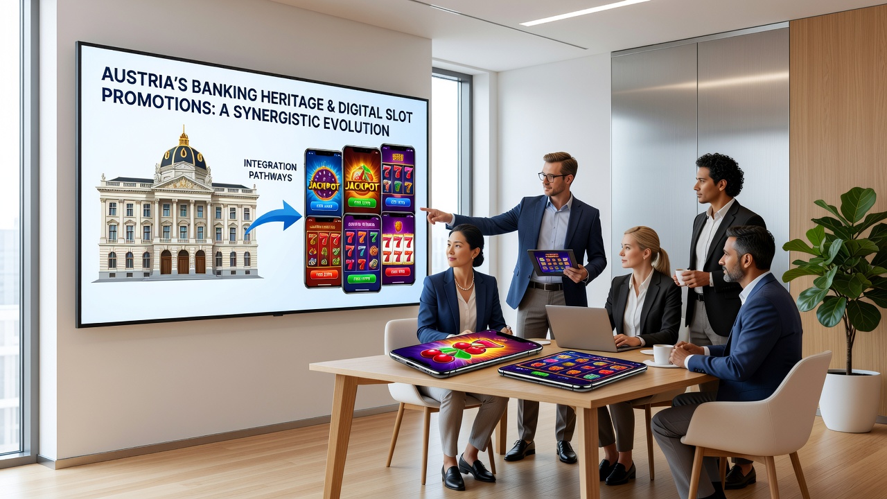 Mobile slot promotion dashboard showing banking integration options